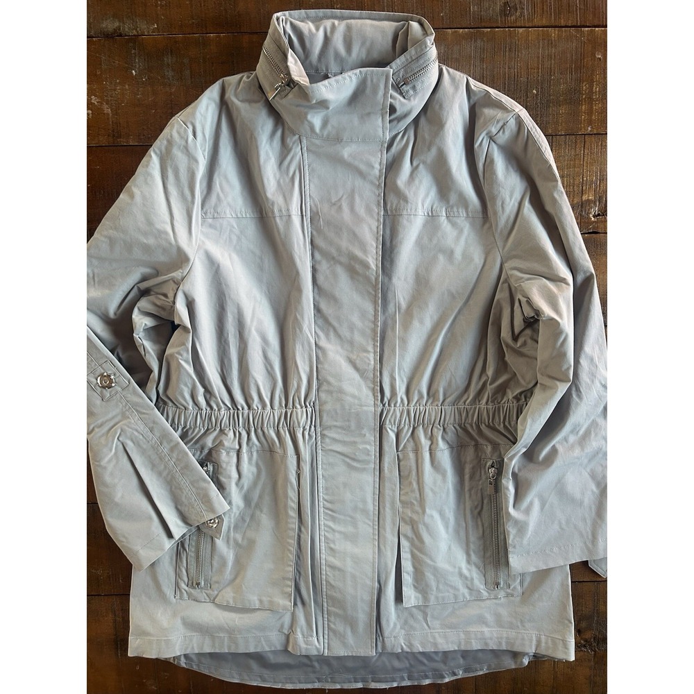 NYGARD Gray Casual Jacket with Optional Hood Large New